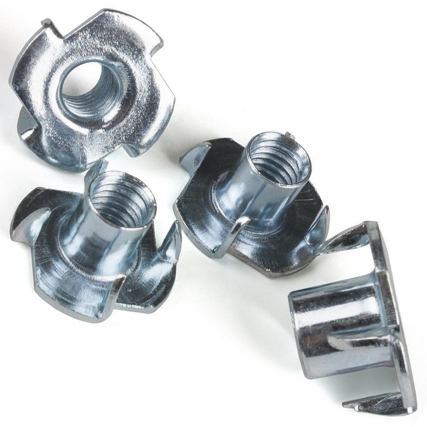 Captive Nuts Four Pronged Tee Nuts Steel Zinc Plated T Nut