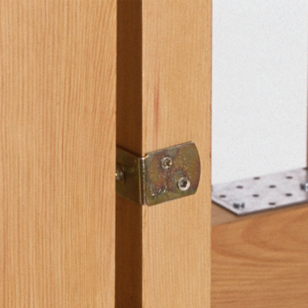 Galvanised L Shaped Fence Panel 90 Degree Right Angle Brackets Screw in Clips El - DIYUK