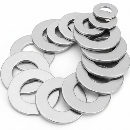 Flat Washers DIN 125 / ISO 7089 Form A - A4 (316) Marine Grade Stainless Steel - Metric Sizes M1.6 to M30 - DIYUK
