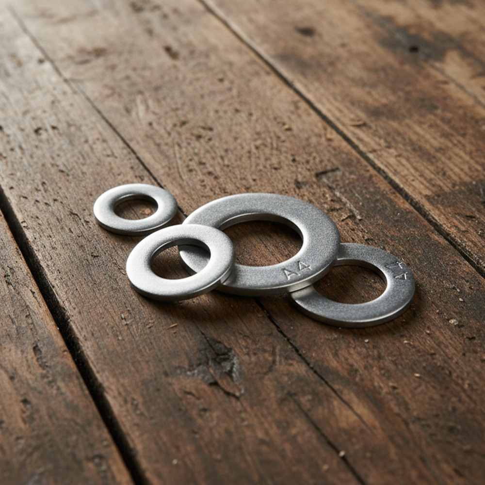 Flat Washers DIN 125 / ISO 7089 Form A - A4 (316) Marine Grade Stainless Steel - Metric Sizes M1.6 to M30 - DIYUK