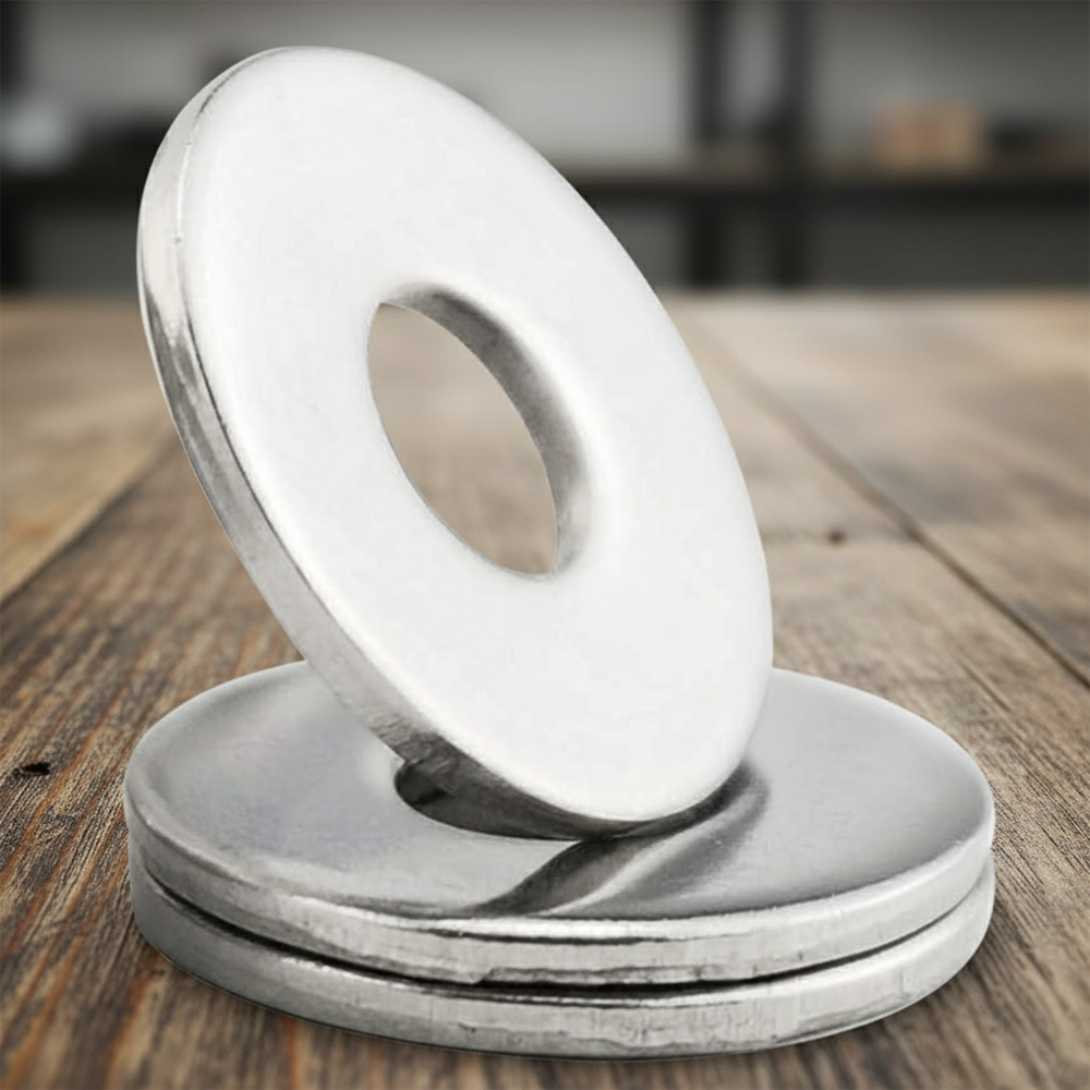 Penny Washers | Large Extra Wide Flat Repair Washers Form G | Steel with Bright Zinc Plated (BZP) Finish | DIN 9021 | Metric Sizes M4 to M30 - DIYUK