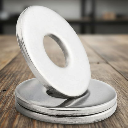 Penny Washers | Large Extra Wide Flat Repair Washers Form G | Steel with Bright Zinc Plated (BZP) Finish | DIN 9021 | Metric Sizes M4 to M30 - DIYUK