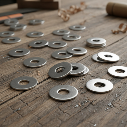 Penny Washers | Large Extra Wide Flat Repair Washers Form G | Steel with Bright Zinc Plated (BZP) Finish | DIN 9021 | Metric Sizes M4 to M30 - DIYUK