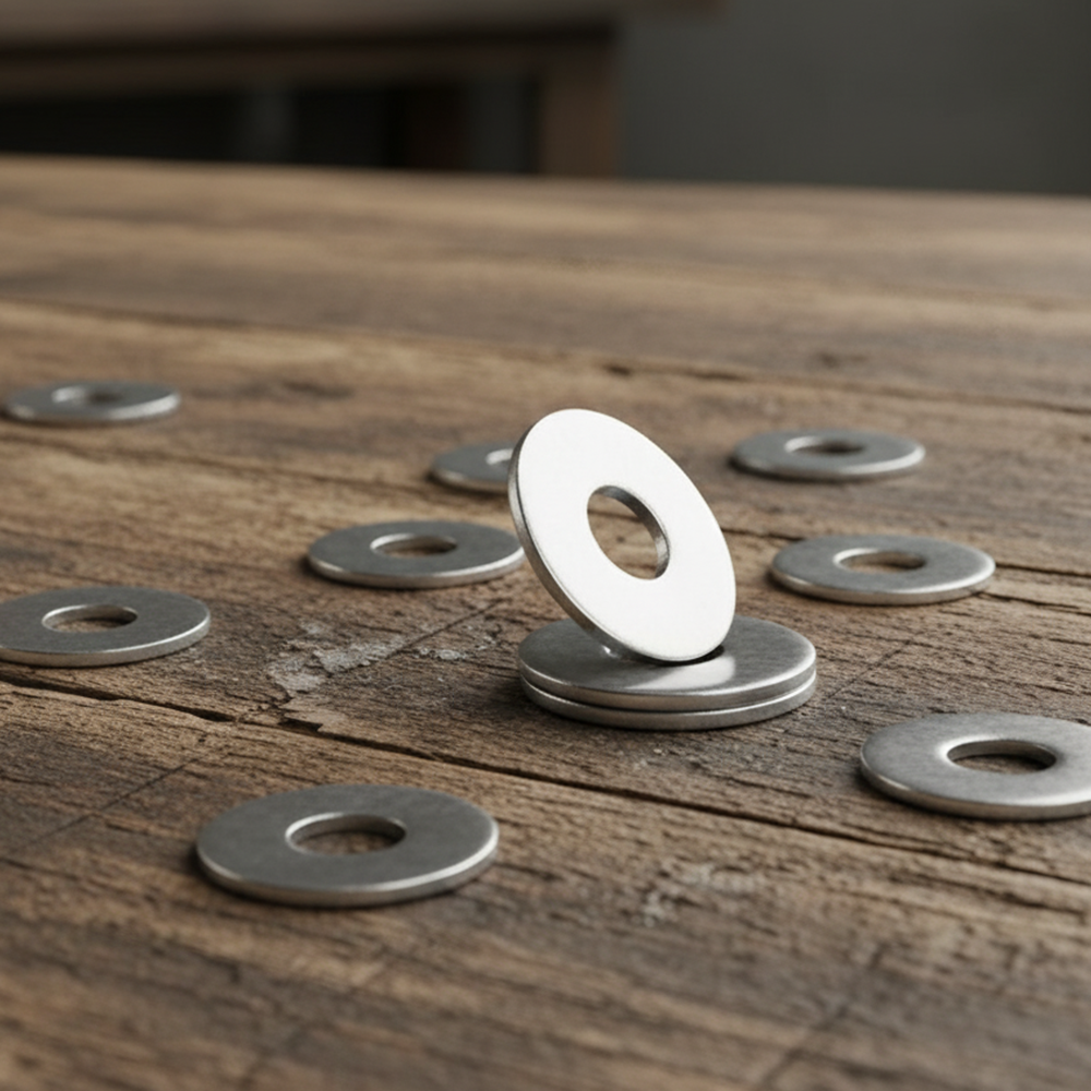 Penny Washers | Large Extra Wide Flat Repair Washers Form G | Steel with Bright Zinc Plated (BZP) Finish | DIN 9021 | Metric Sizes M4 to M30 - DIYUK