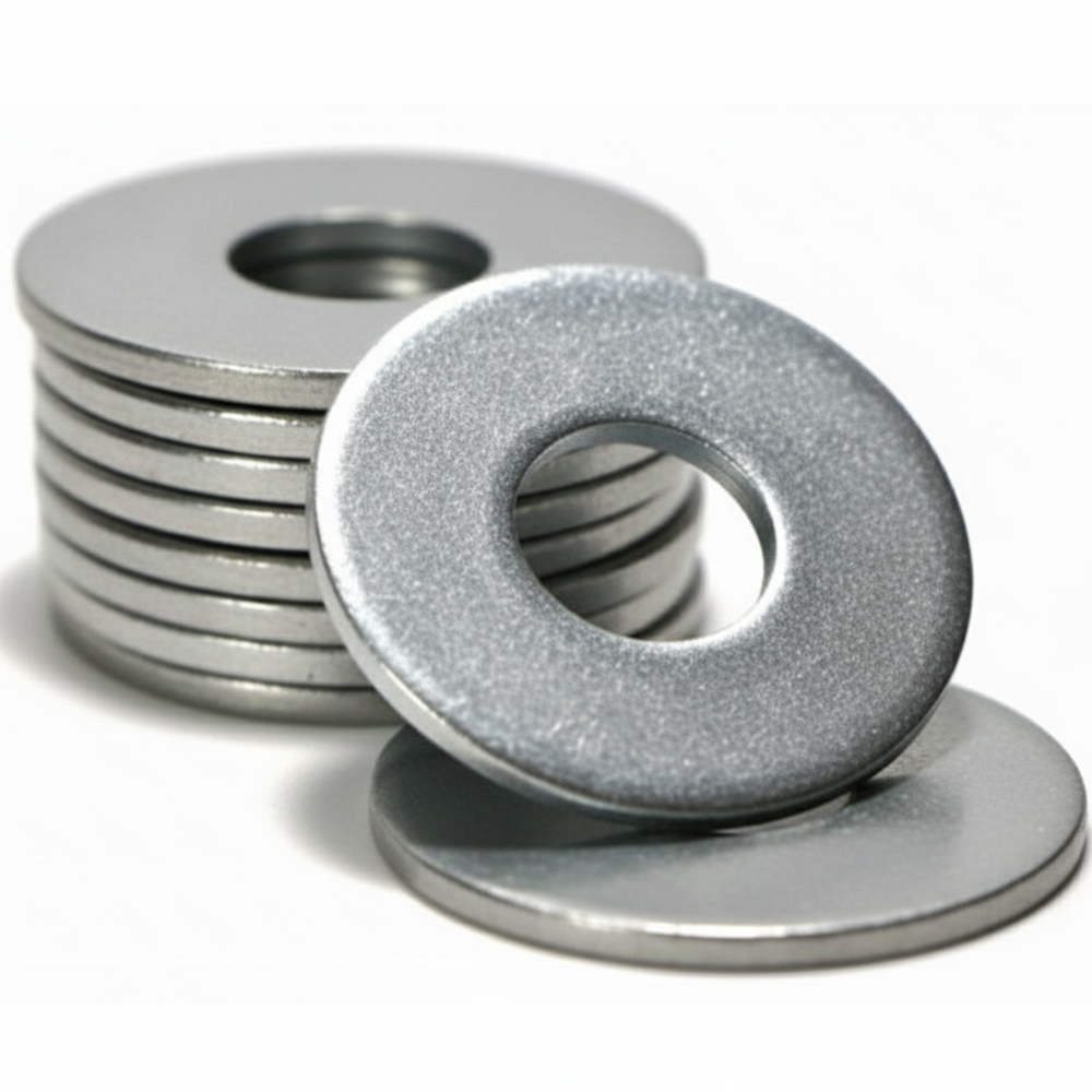 Penny Washers | Large Extra Wide Flat Repair Washers Form G | Steel with Bright Zinc Plated (BZP) Finish | DIN 9021 | Metric Sizes M4 to M30 - DIYUK