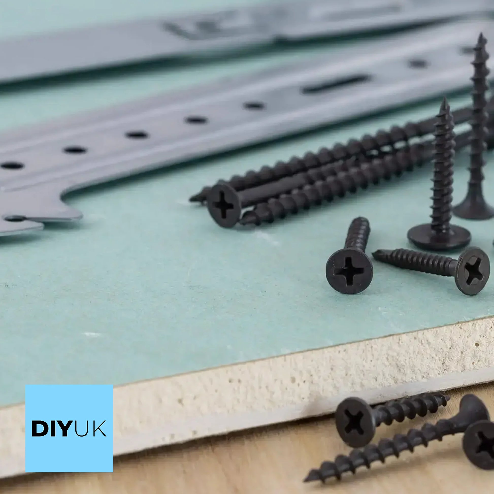 500 Mixed Black Wood Screws 25mm 35mm 100mm (1" 1 3/8" 4") Heavy Duty Drywall Kit - DIYUK