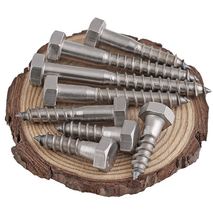 M10 10mm Coach Screws HEX Hexagon Head Lag Bolts Wood Screws Steel Zinc Plated DIN 571