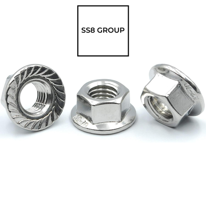 Serrated Flange Nuts Hex Flanged Nut A2 Stainless Steel DIN 6923