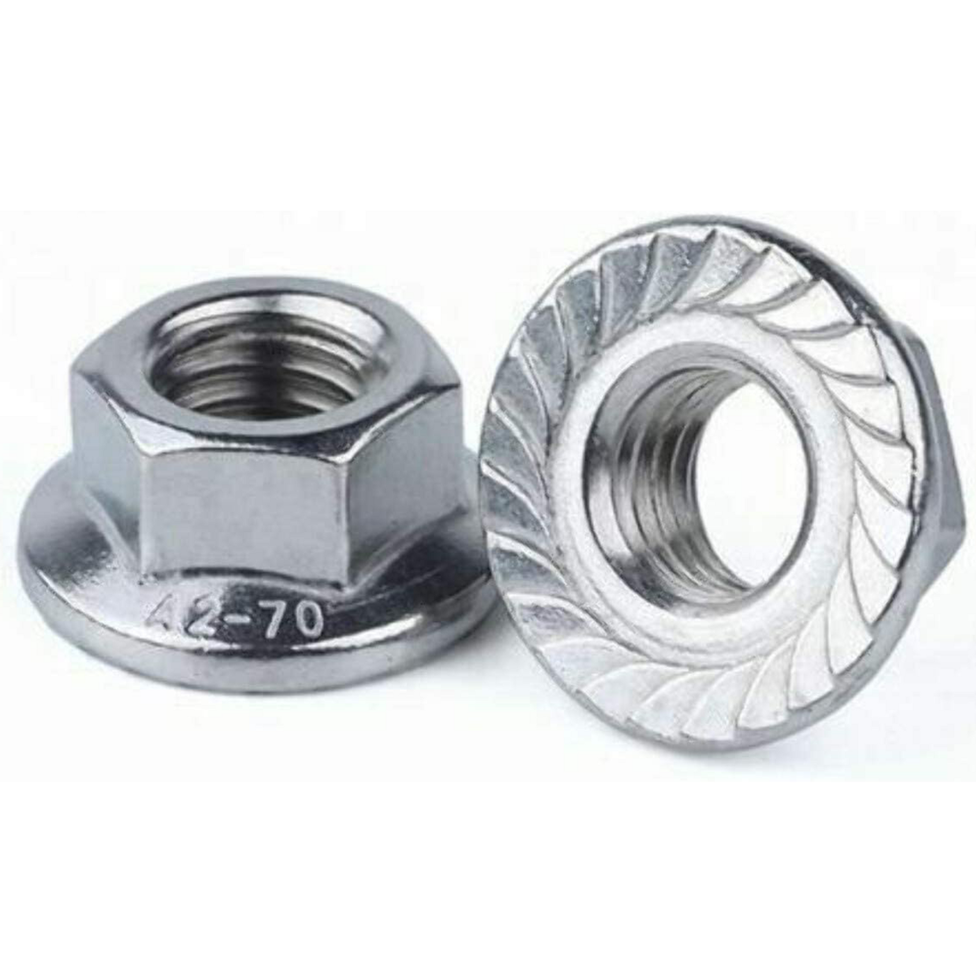 Serrated Flange Nuts Hex Flanged Nut A2 Stainless Steel DIN 6923
