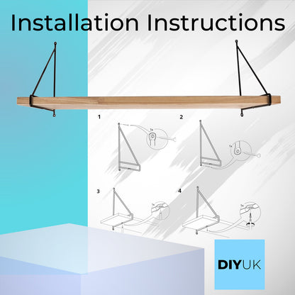 Wooden Floating Shelf, Elegant Wall Mounted Natural Paulownia Shelving for Modern Home Decor - DIYUK