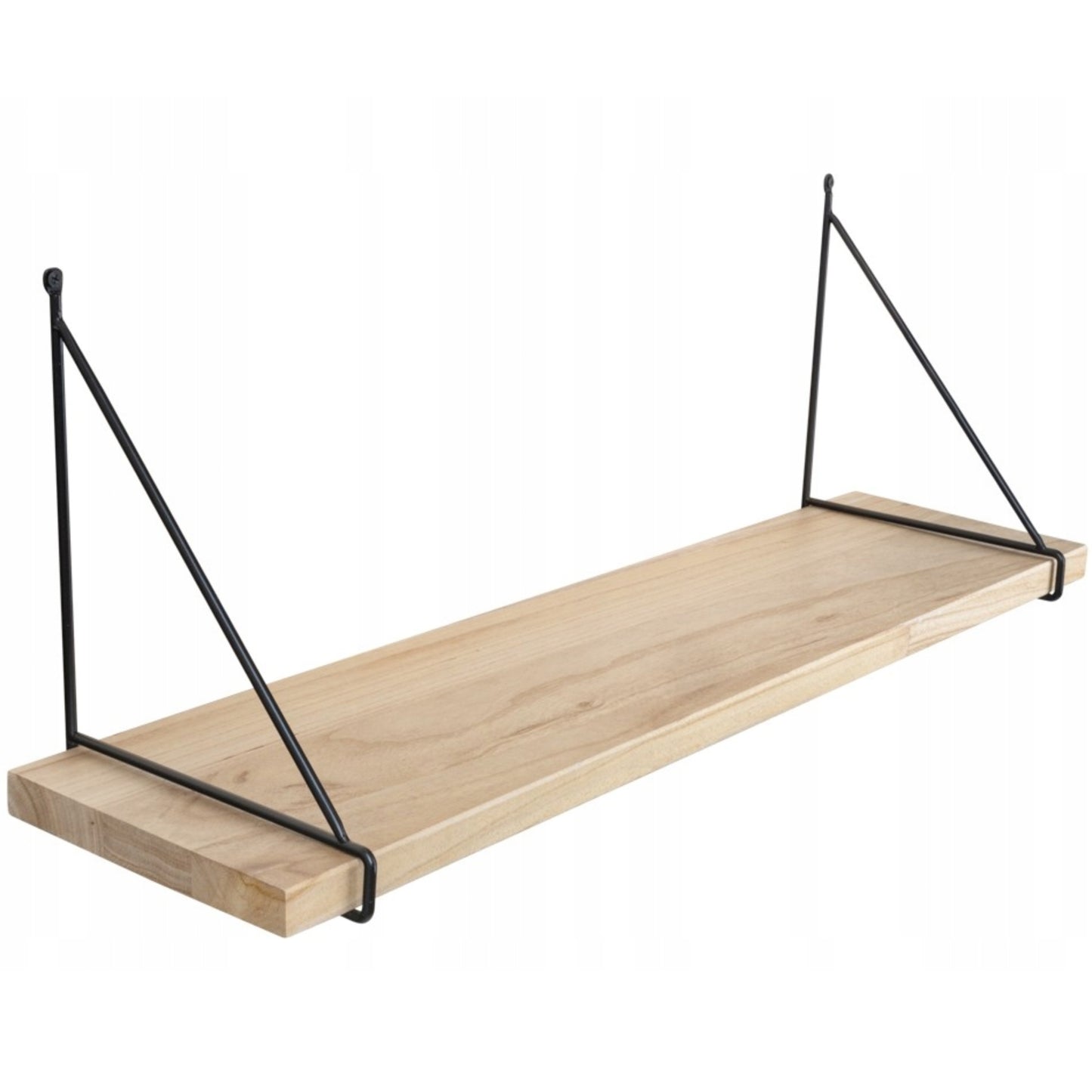 Wooden Floating Shelf, Elegant Wall Mounted Natural Paulownia Shelving for Modern Home Decor - DIYUK