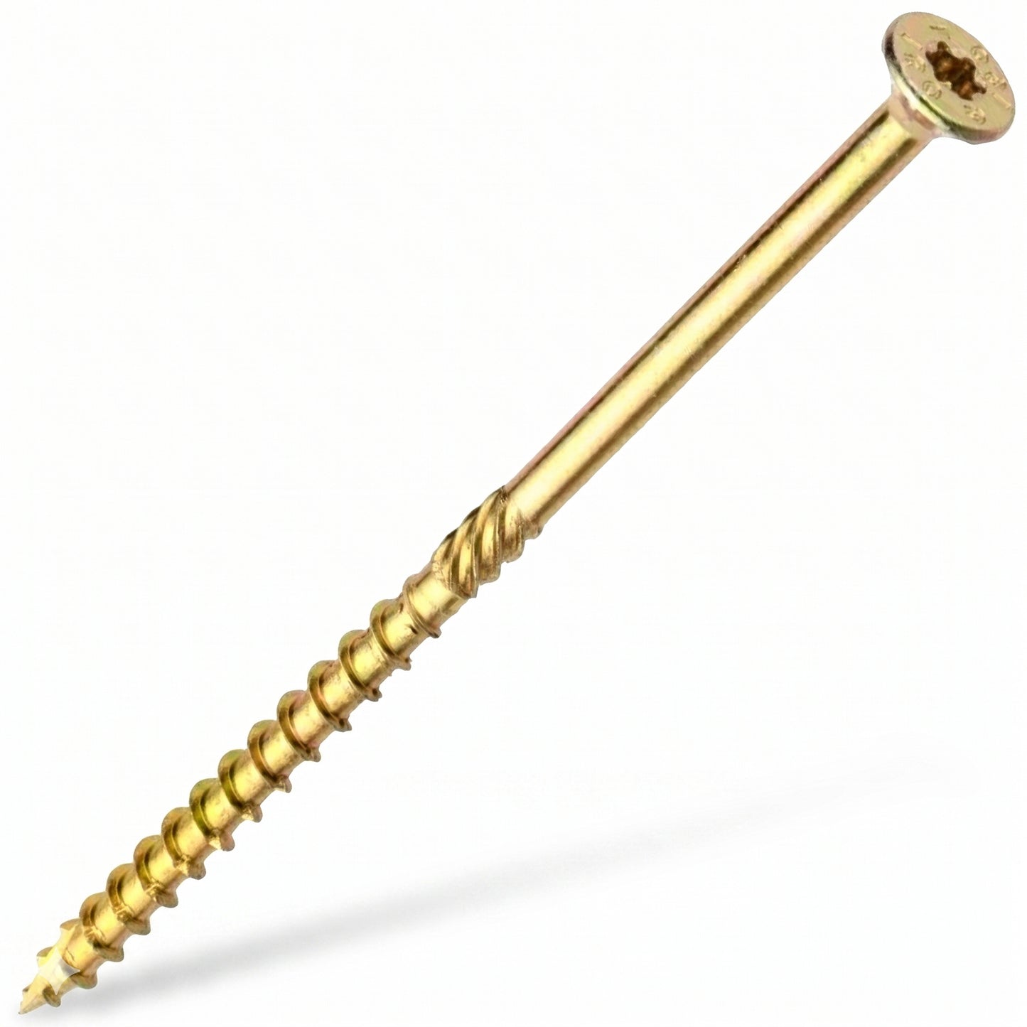 High-performance yellow passivated countersunk Torx wood screws for multi-purpose professional timber applications.