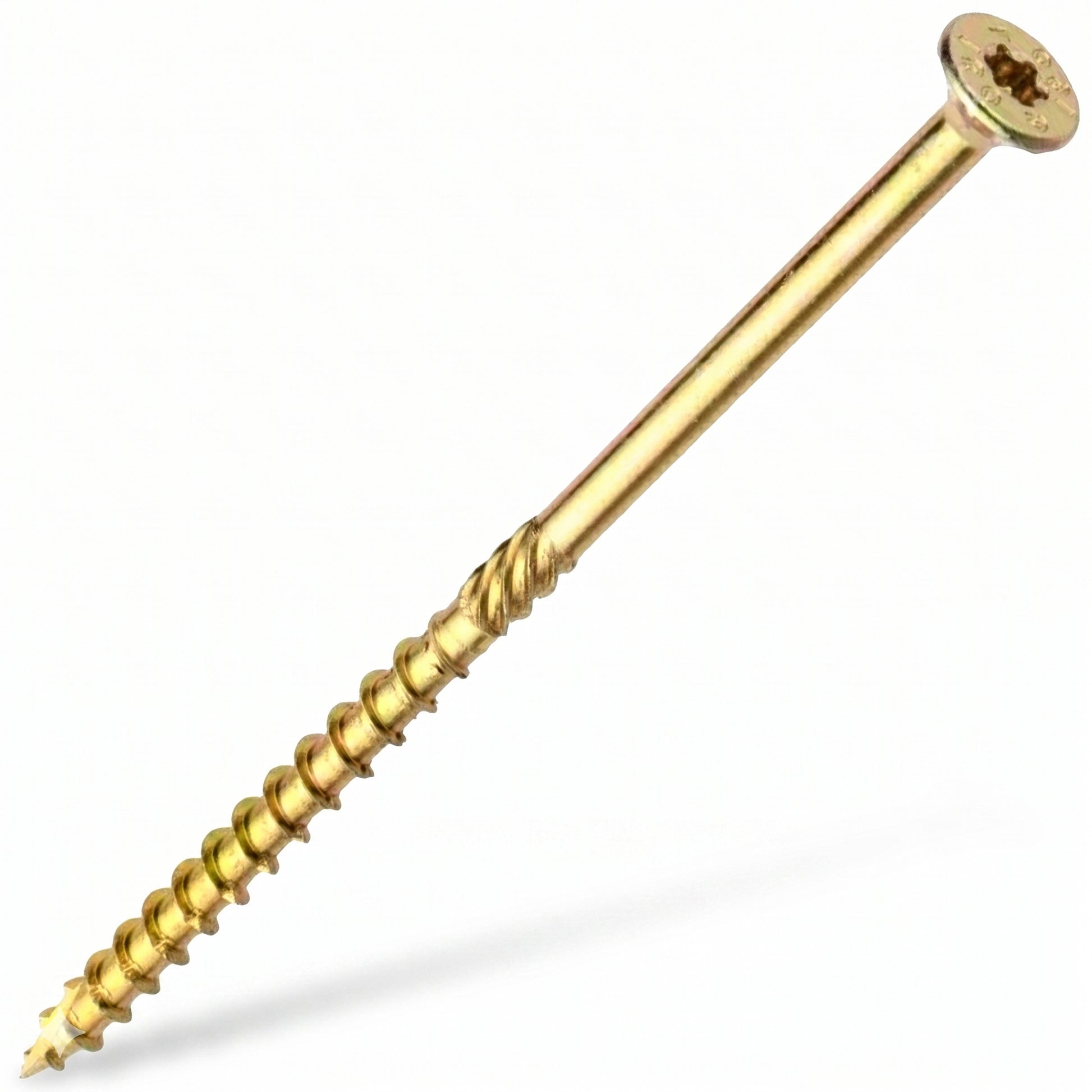 High-performance yellow passivated countersunk Torx wood screws for multi-purpose professional timber applications.