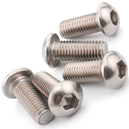 Hex Socket Button Head Bolts Screws A2 304 Stainless Steel ISO 7380 - DIYUK