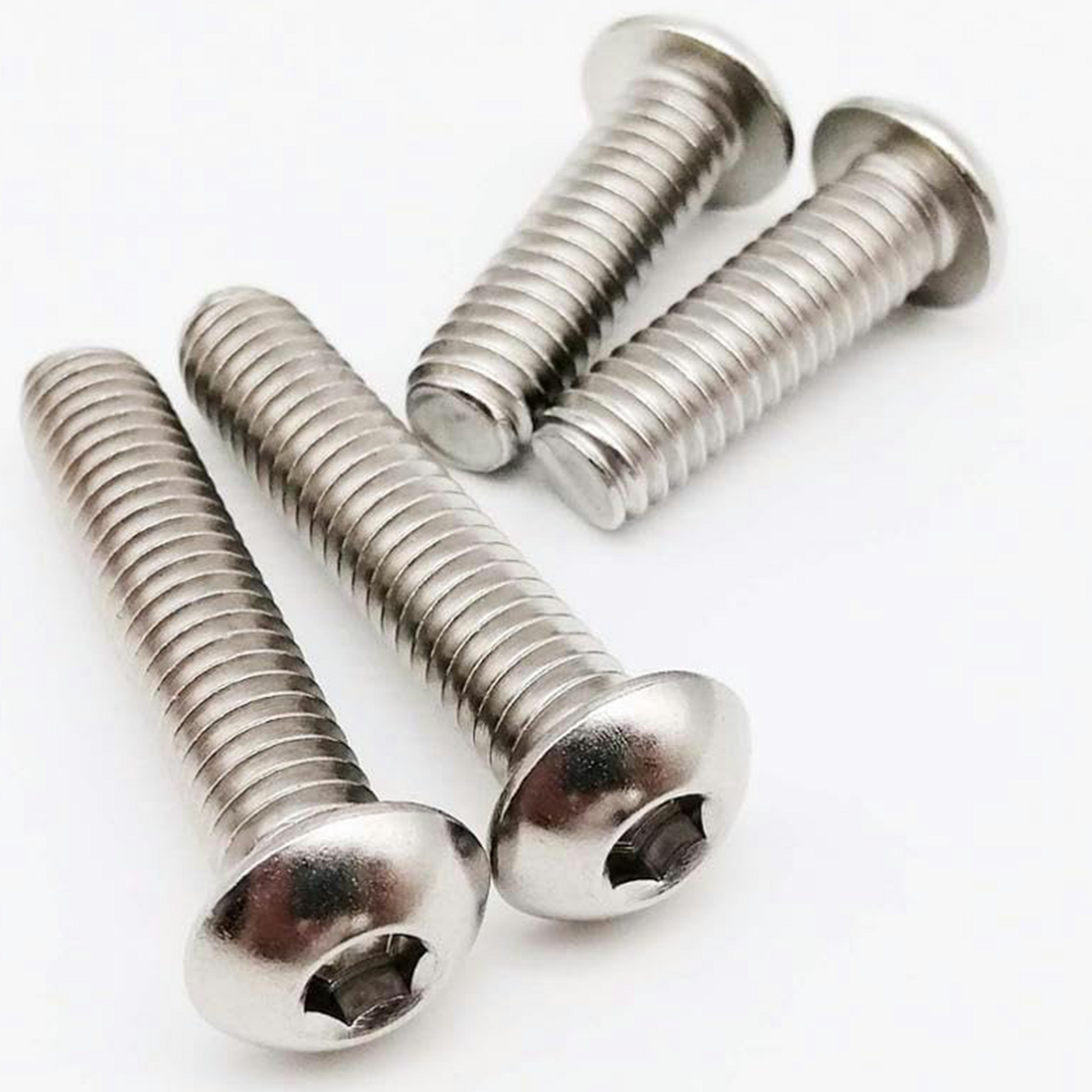 Hex Socket Button Head Bolts Screws A2 304 Stainless Steel ISO 7380 - DIYUK