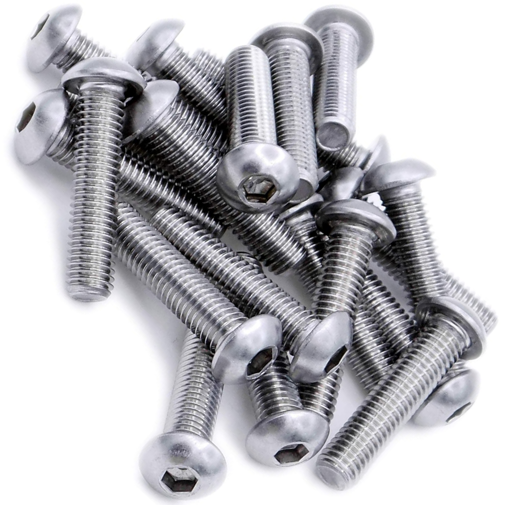 Hex Socket Button Head Bolts Screws A2 304 Stainless Steel ISO 7380 - DIYUK