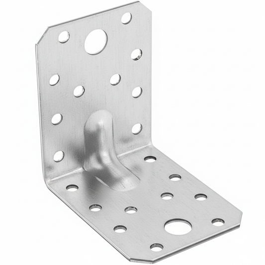 Angle Corner Brackets .0mm Galvanised Heavy Duty Steel L Braces Zinc Coated Metal Joist Sheet DIYUK