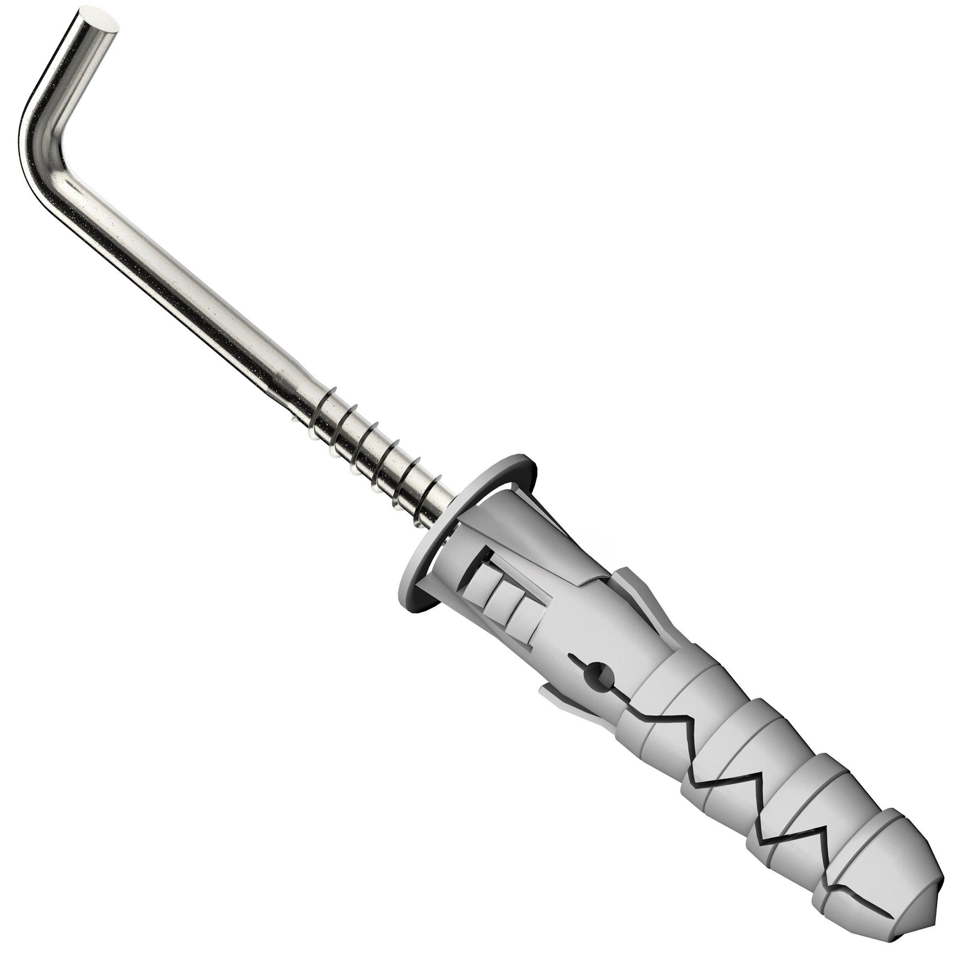 Hooks For Hanging L Shape with Nylon Wall Plugs, Square Screws Hook Wall Hanger