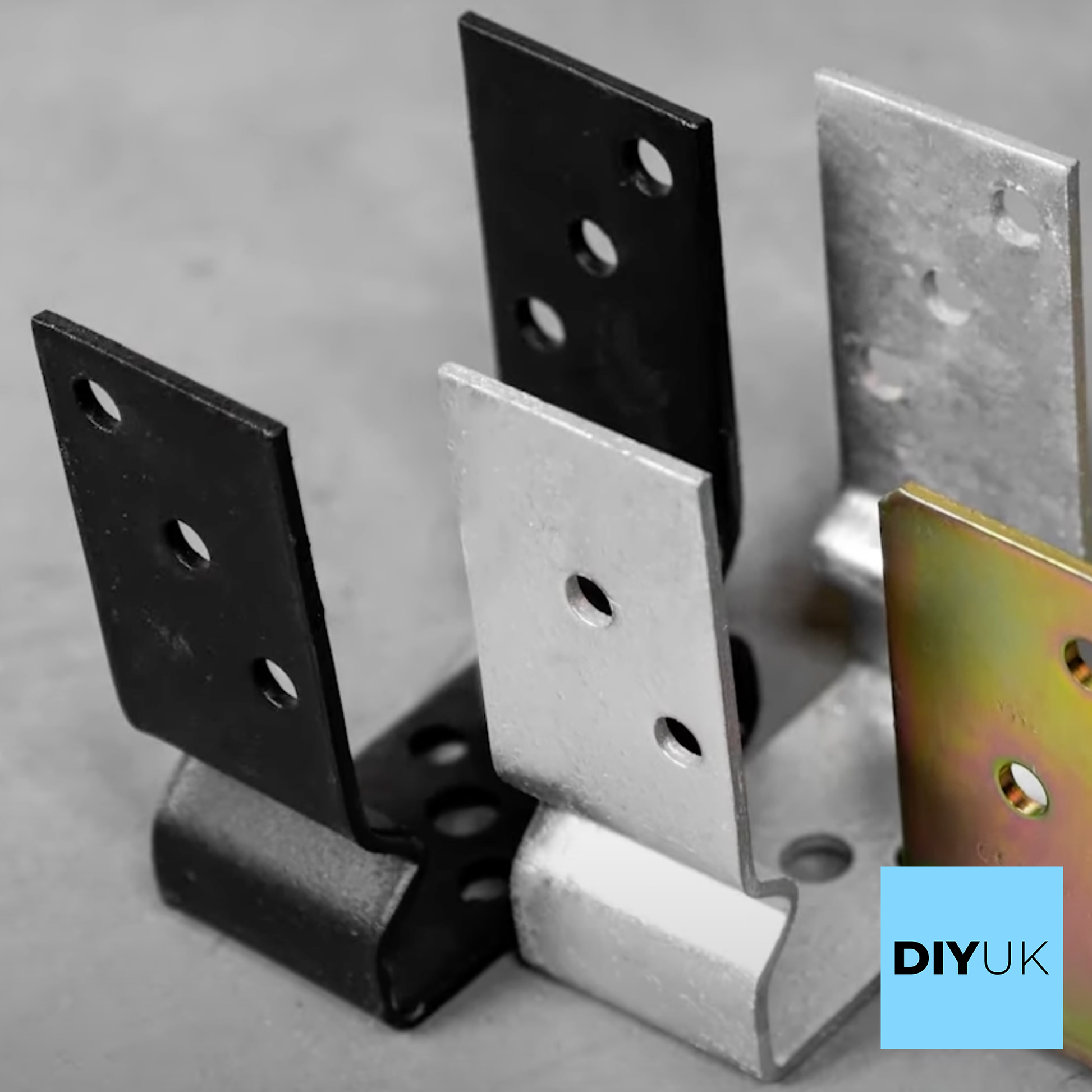 Bolt Down U Shape Galvanised Post Support Heavy Duty 4mm Fence Foot Base Bracket