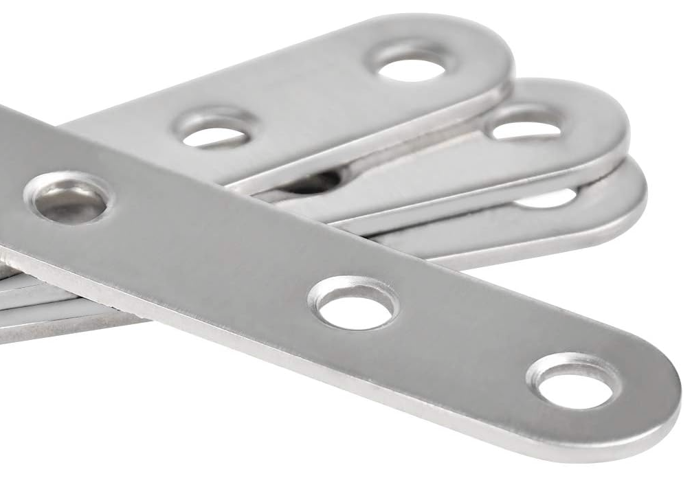 Flat Brackets For Wood, Straight Brace, Mending Plates Premium Steel Galvanised Connecting Repair Fixing - DIYUK