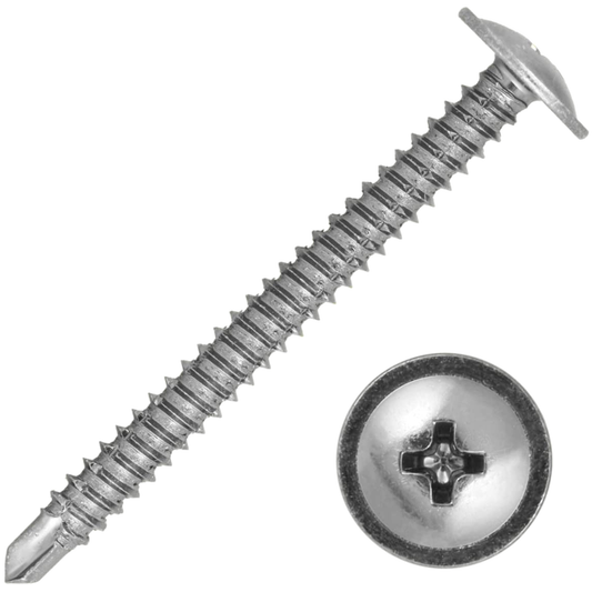 BAYPOLE SELF DRILLING/TAPPING TEK SCREWS WAFER HEAD uPVC BAY WINDOW FIXING SCREW - DIYUK