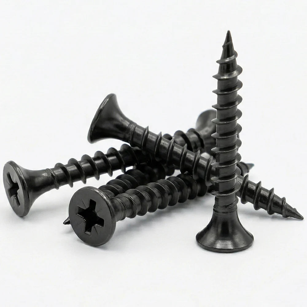 10x Heavy Duty Angle Brackets 40x40mm (60mm Wide) & 50x Black Screws - Repair Kit - DIYUK