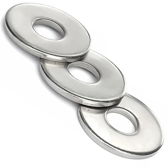 Penny Washers | Large Extra Wide Flat Repair Washers Form G | Steel with Bright Zinc Plated (BZP) Finish | DIN 9021 | Metric Sizes M4 to M30 - DIYUK