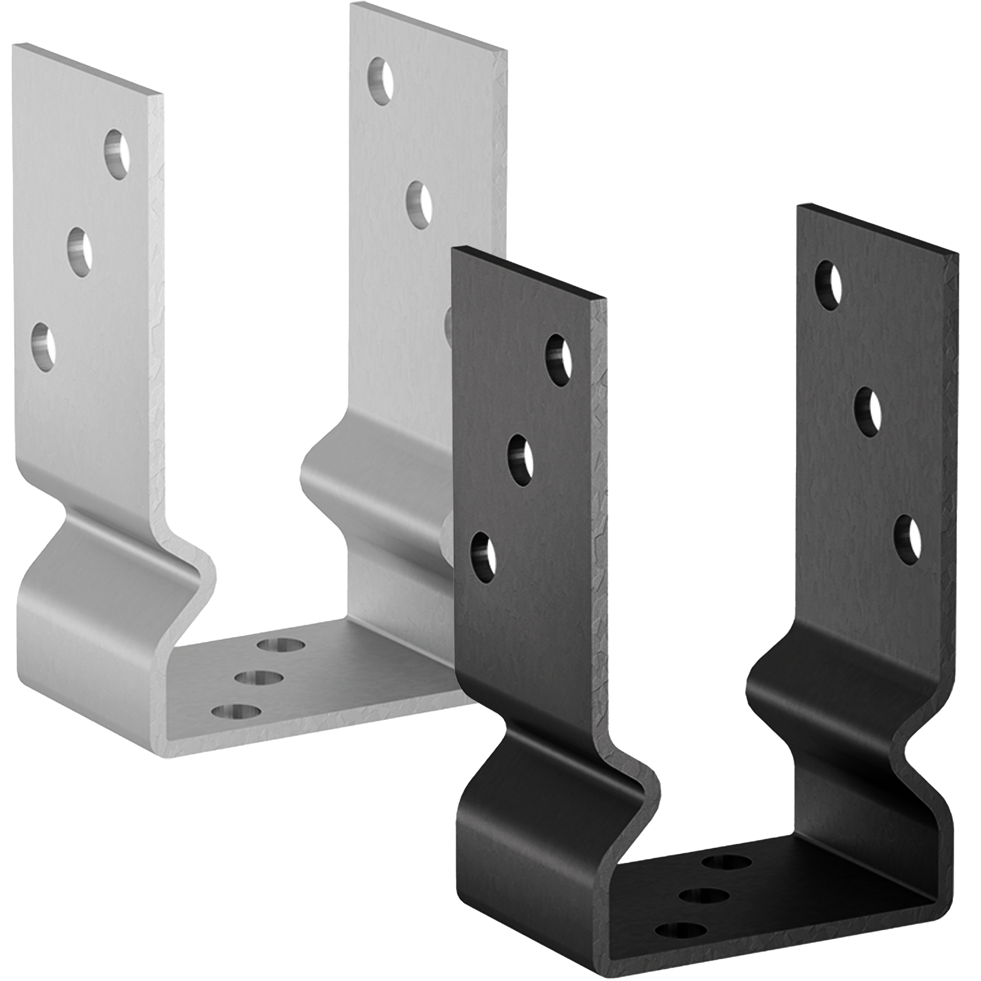 Bolt Down U Shape Galvanised Post Support Heavy Duty 4mm Fence Foot Base Bracket