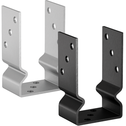 Bolt Down U Shape Galvanised Post Support Heavy Duty 4mm Fence Foot Base Bracket
