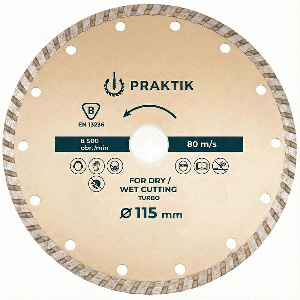 115mm Turbo Diamond Blade | 2.2mm Heavy Duty Disc for Porcelain & Stone