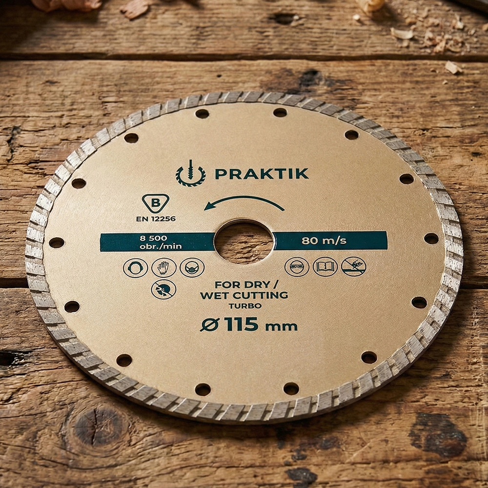 115mm Turbo Diamond Blade | 2.2mm Heavy Duty Disc for Porcelain & Stone