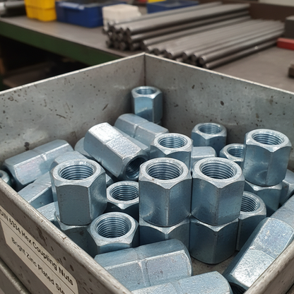 Hex Coupling Nut - Threaded Rod Connector Studding Extension DIN 6334 - BZP Steel - DIYUK