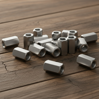 Hex Coupling Nut - Threaded Rod Connector Studding Extension DIN 6334 - BZP Steel - DIYUK