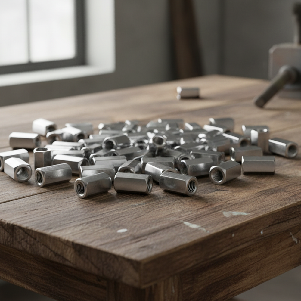 Hex Coupling Nut - Threaded Rod Connector Studding Extension DIN 6334 - BZP Steel - DIYUK