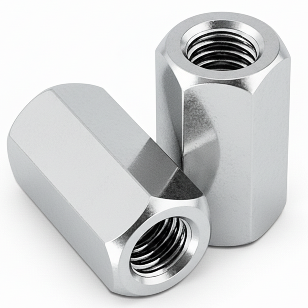 Hex Coupling Nut - Threaded Rod Connector Studding Extension DIN 6334 - BZP Steel - DIYUK