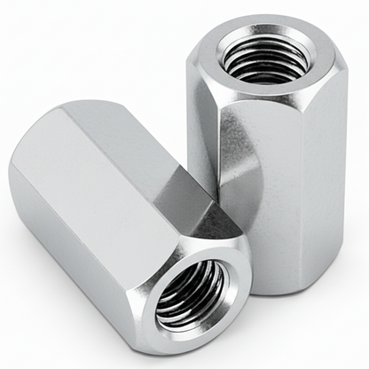 Hex Coupling Nut - Threaded Rod Connector Studding Extension DIN 6334 - BZP Steel - DIYUK
