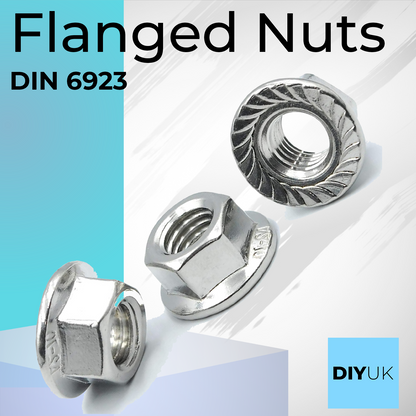 Serrated Flange Nuts Hex Flanged Nut A2 Stainless Steel DIN 6923