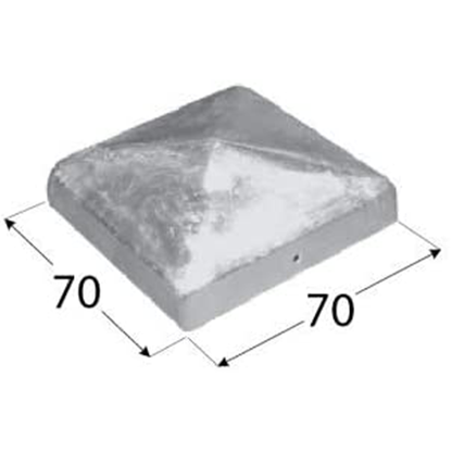 DIYUK® Fence Posts Caps 70mm x 70mm  Metal Cap Pyramid Post Covers - DIYUK