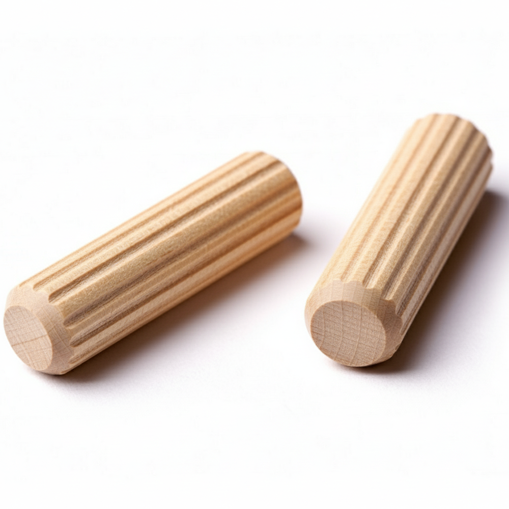 Wooden Dowels Premium Fluted Hardwood Dowel Pins - Metric Wood Plugs - DIYUK