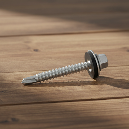 Hex Head Self Drilling Tek Screws EPDM Washer Zinc | Roofing & Cladding Metal Fixings - DIYUK
