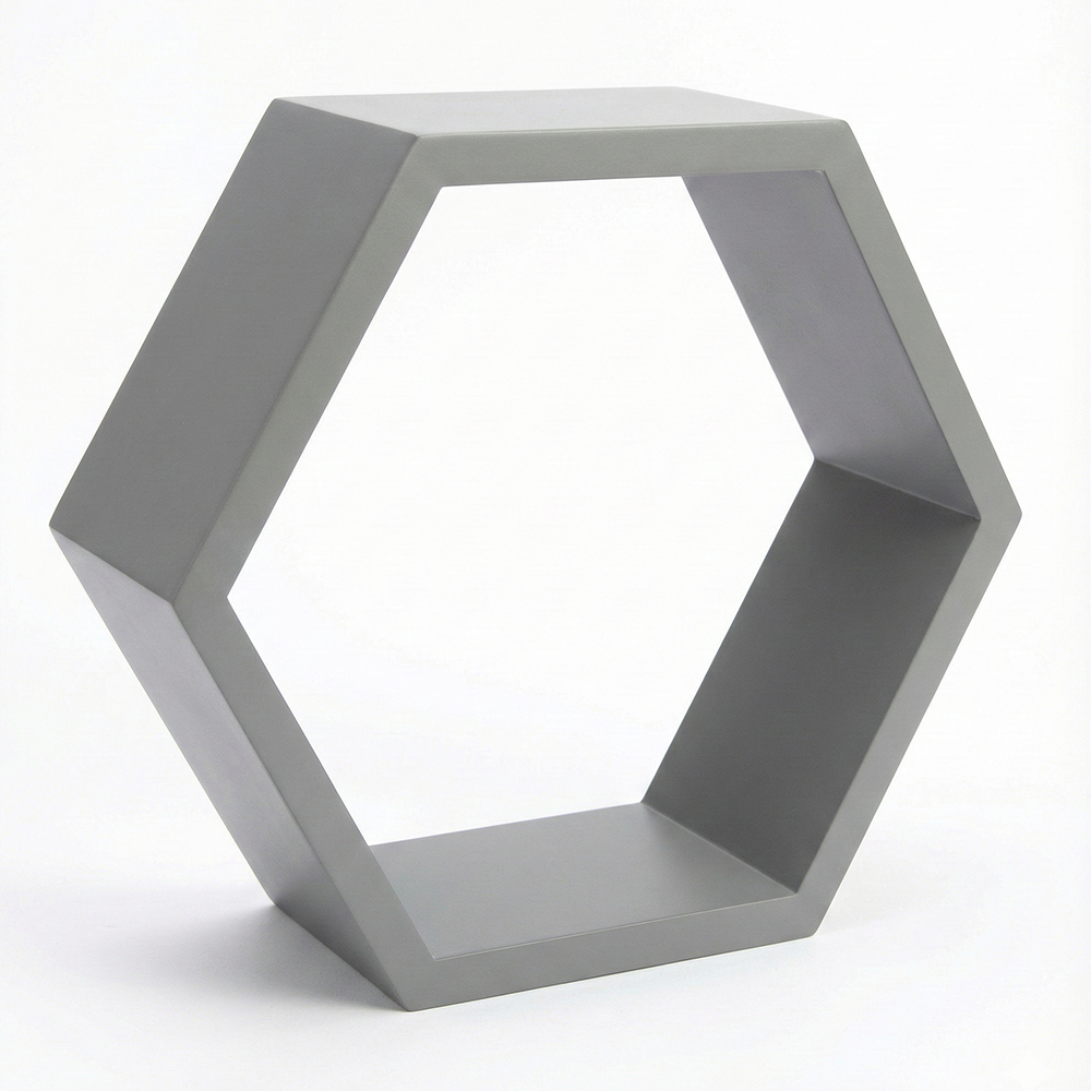 Premium Modular Hexagon Floating Shelf | 18mm Thick Heavy-Duty MDF Honeycomb Wall Display | Geometric 30cm x 26cm Shelving Unit for Lounge, Plant & Books | Made in EU - DIYUK