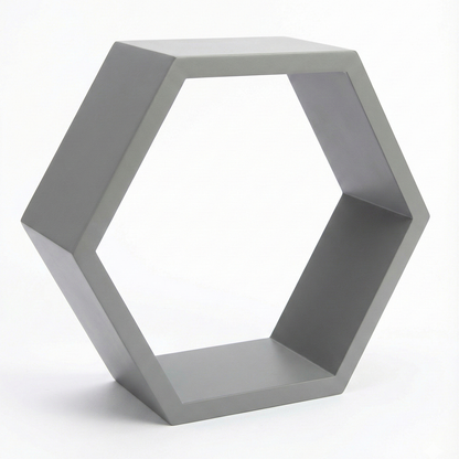 Premium Modular Hexagon Floating Shelf | 18mm Thick Heavy-Duty MDF Honeycomb Wall Display | Geometric 30cm x 26cm Shelving Unit for Lounge, Plant & Books | Made in EU - DIYUK