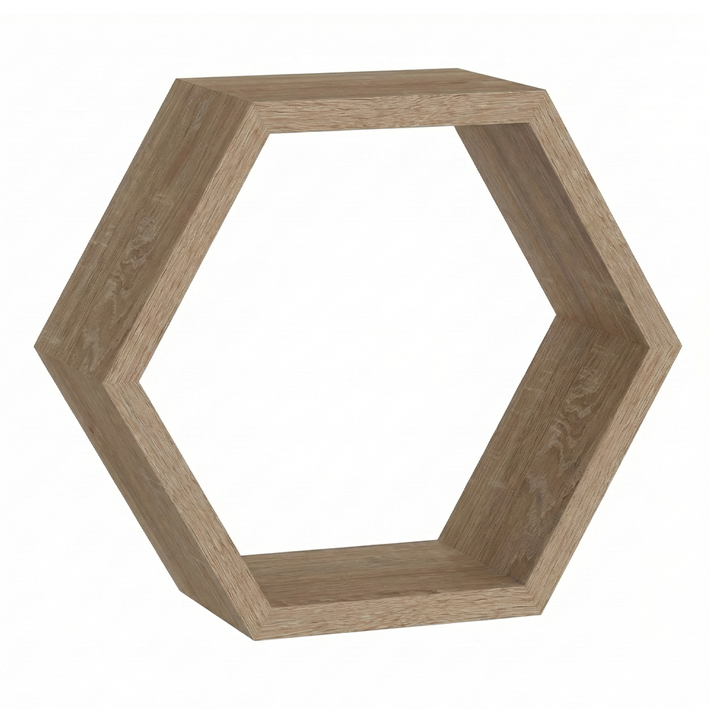 Premium Modular Hexagon Floating Shelf | 18mm Thick Heavy-Duty MDF Honeycomb Wall Display | Geometric 30cm x 26cm Shelving Unit for Lounge, Plant & Books | Made in EU - DIYUK