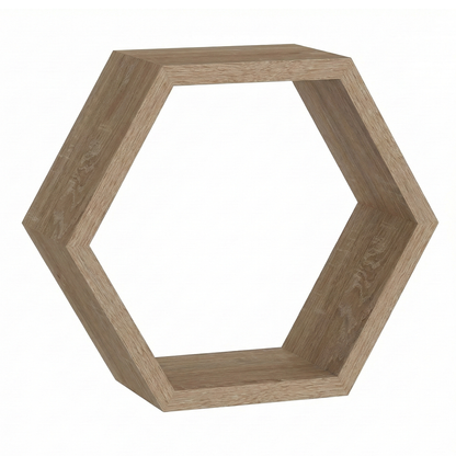 Premium Modular Hexagon Floating Shelf | 18mm Thick Heavy-Duty MDF Honeycomb Wall Display | Geometric 30cm x 26cm Shelving Unit for Lounge, Plant & Books | Made in EU - DIYUK