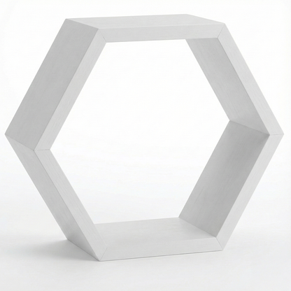 Premium Modular Hexagon Floating Shelf | 18mm Thick Heavy-Duty MDF Honeycomb Wall Display | Geometric 30cm x 26cm Shelving Unit for Lounge, Plant & Books | Made in EU - DIYUK