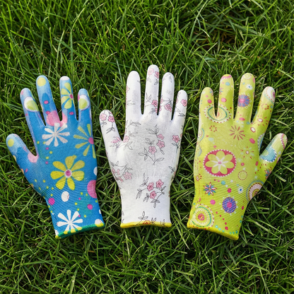 Ladies Deluxe Gardening Work Gloves (3 Pairs) Gift for Women Gardeners - DIYUK