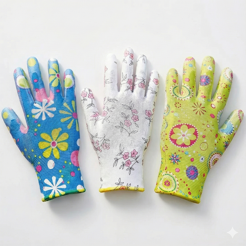 Ladies Deluxe Gardening Work Gloves (3 Pairs) Gift for Women Gardeners - DIYUK