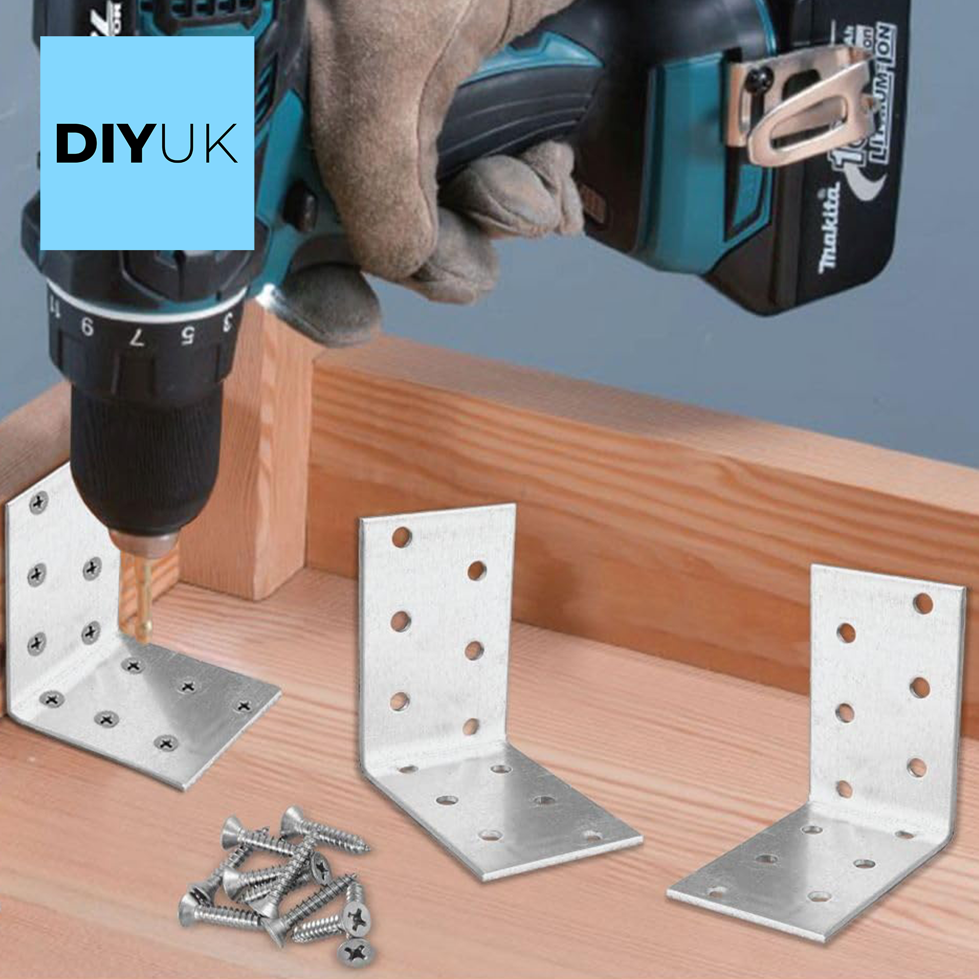 Heavy Duty Angle Brackets | 2mm Galvanised Steel L Corner Brace