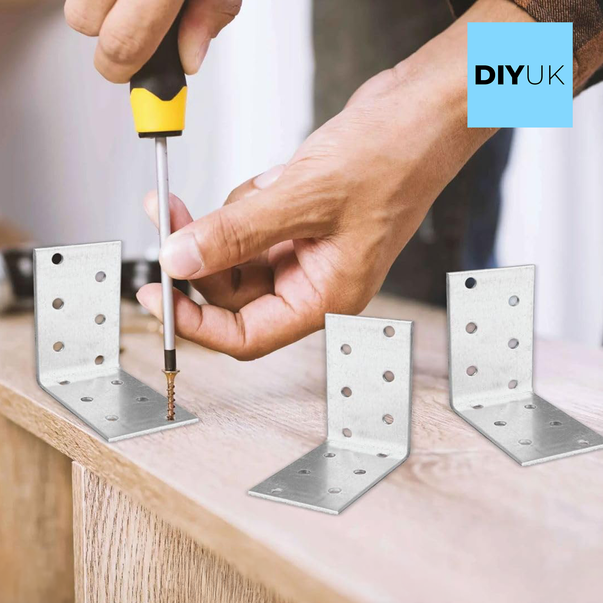 Heavy Duty Angle Brackets | 2mm Galvanised Steel L Corner Brace