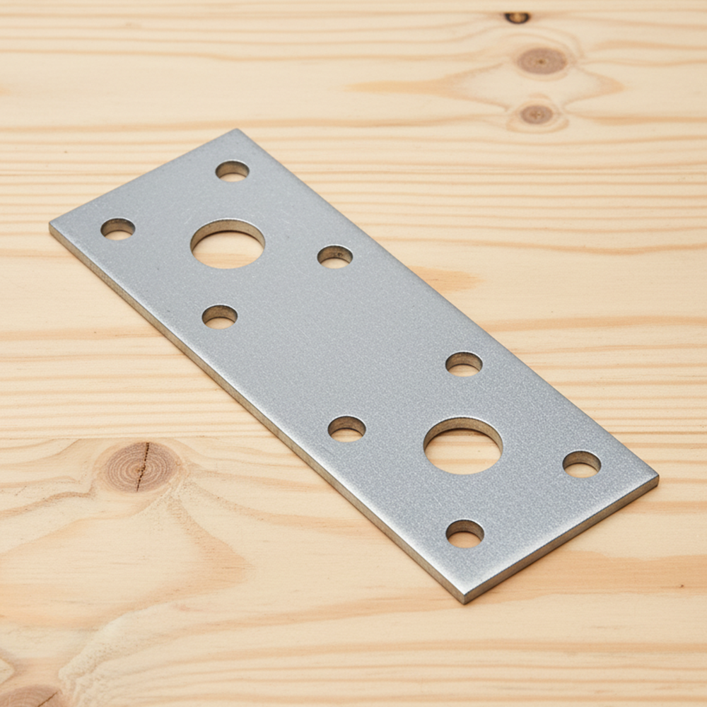 Steel Flat Metal Brackets 2.5mm Joining Mending Plates for Repairing Wood